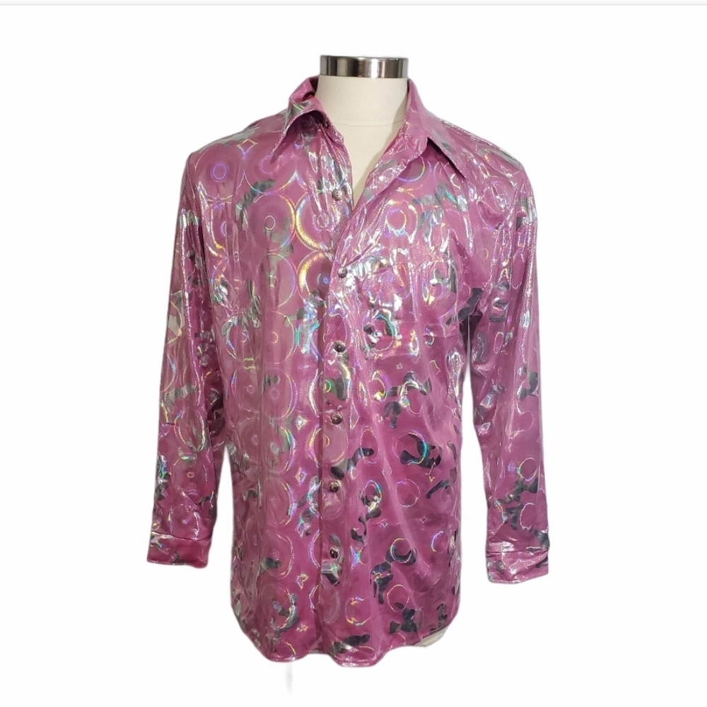 Charades Passion Pink Disco Shirt Halloween